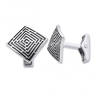 Butoni camasa din argint 925 cu labirint [0]